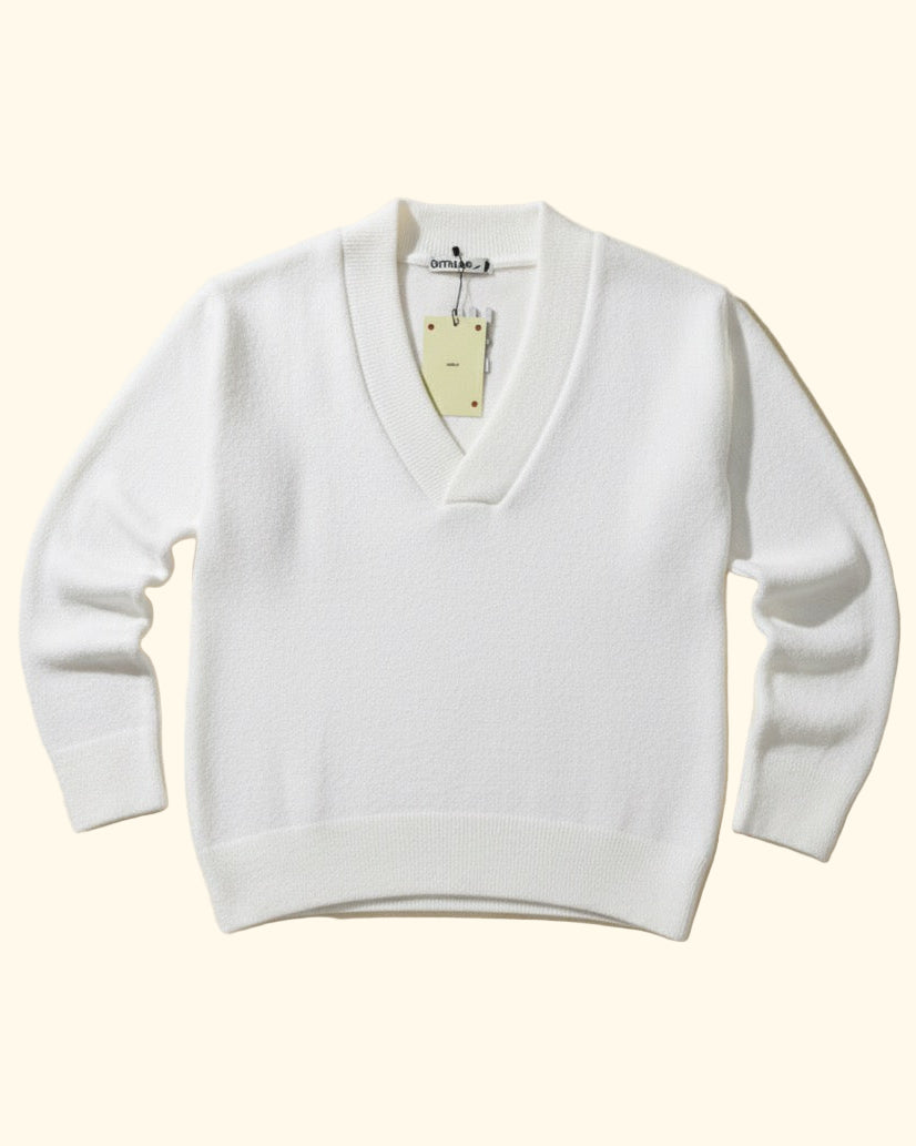 Low Neck Cover Top - White