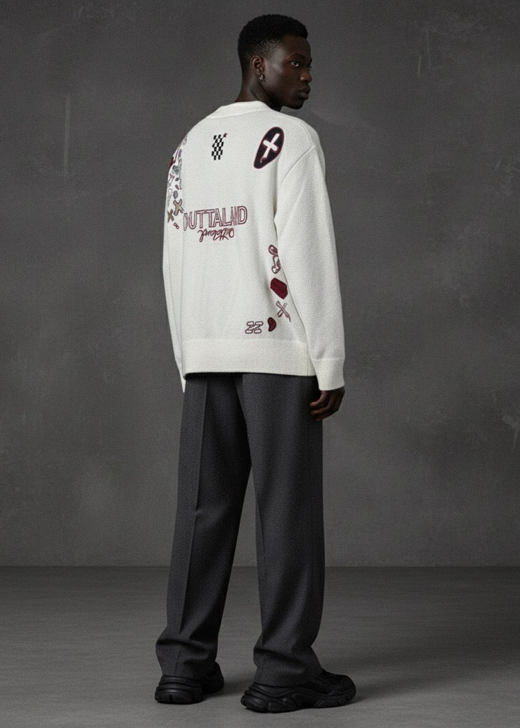 Low Neck Cover Top - White