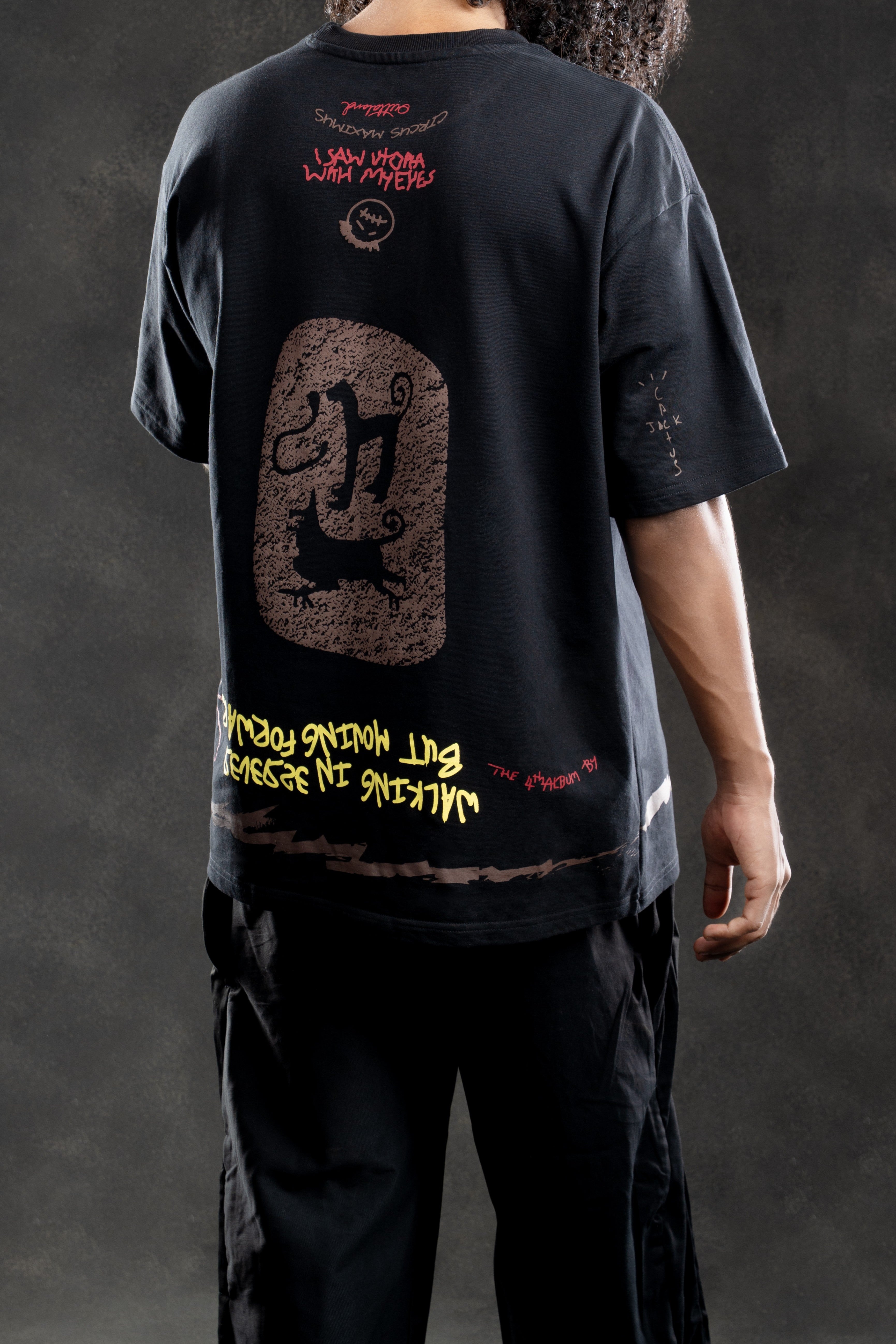 Travis Scott Utopia Tee Shirt(Unisex)-Black